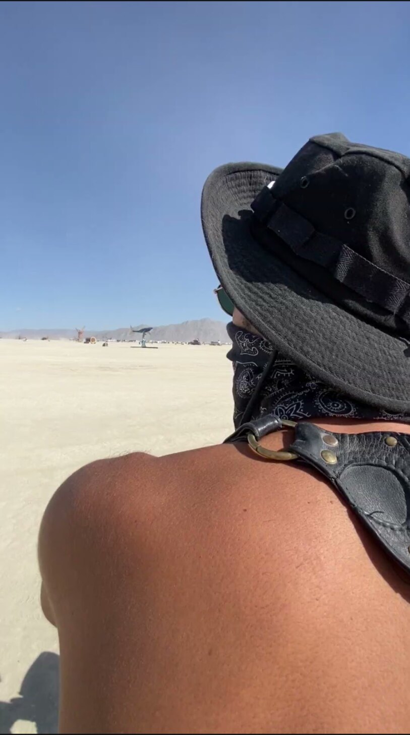 Out on the playa in the desert